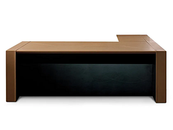 L Shaped Leather Executive Desk Meteora I 4 Mariani