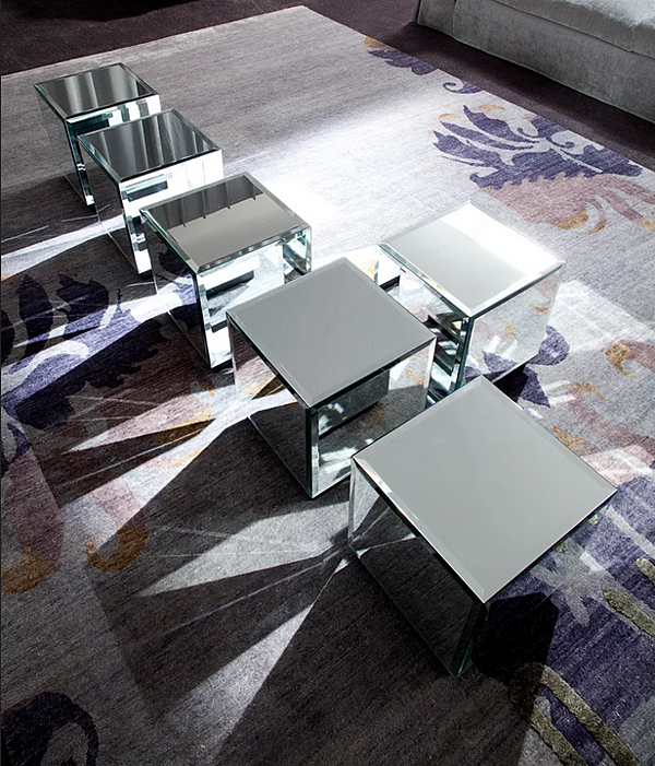 Low square mirrored glass coffee table ERBA ITALIA Riflesso factory ERBA ITALIA from Italy. Foto №7