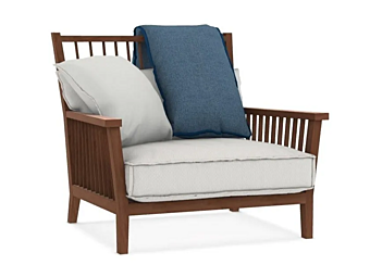 Iroko garden armchair with armrests Gervasoni Inout 701 factory Gervasoni from Italy