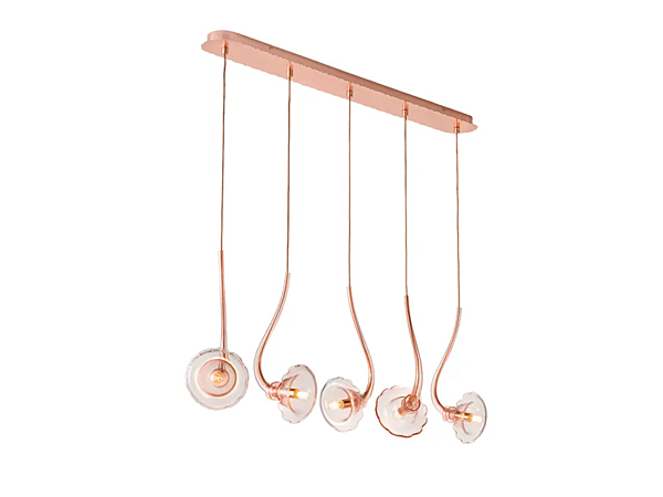 Blown Glass Pendant Lamp Ikebana 5 MULTIFORME SS3371-5 factory MULTIFORME from Italy. Foto №1