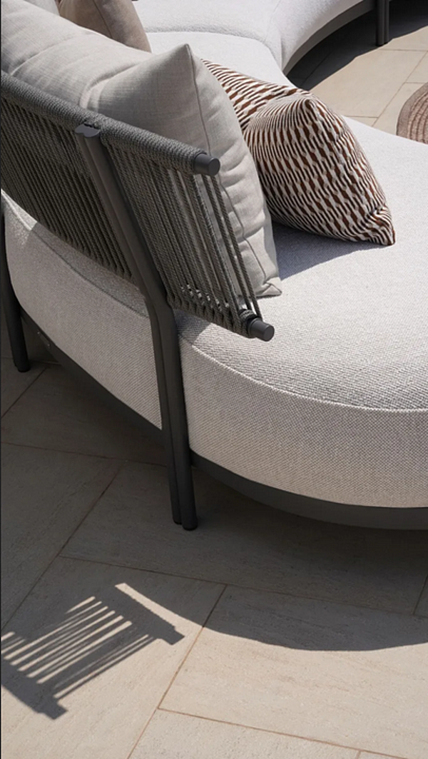 Curved Fabric Garden Sofa for Two Atmosphera Loto factory ATMOSPHERA from Italy. Foto №5