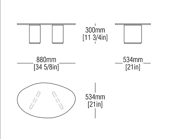 Low Oval Cast Glass Coffee Table MisuraEmme Stowe factory MisuraEmme from Italy. Foto №4