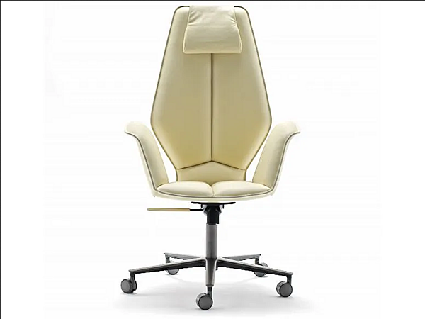 Swivel height adjustable leather executive chair Fosca big tall FASEM FOSCA BIG TALL ABW factory FASEM from Italy. Foto №9