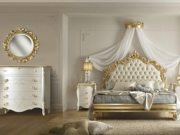 Wooden bed with tufted backrest CASA +39 VERDI 781, 783 factory CASA +39 from Italy. Foto №3