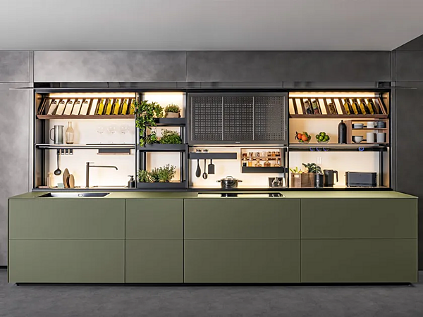 Glass Fitted Kitchen Artematica Vitrum by Valcucine with New Logica factory VALCUCINE from Italy. Foto №1