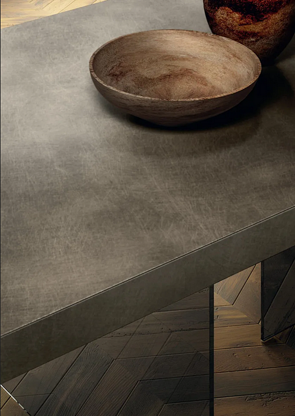 Rectangular table with glass base and marble effect XGlass top LAGO Air 2170x factory LAGO from Italy. Foto №4