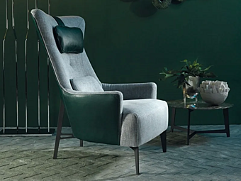 Borzalino Mia Fabric Armchair with Upholstered Back EUMbPOLT, EUMbPOLT, CROM Borzalino Mia Fabric Armchair with Upholstered Back EUMbPOLT, EUMbPOLT, CROM factory Borzalino from Italy