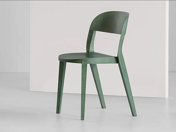 Stackable wooden chair Minima 949 Potocco 949 factory POTOCCO from Italy. Foto №25