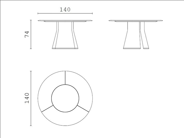 Round wooden and marble table with lazy susan CPRN HOMOOD Talos R factory CPRN HOMOOD from Italy. Foto №3