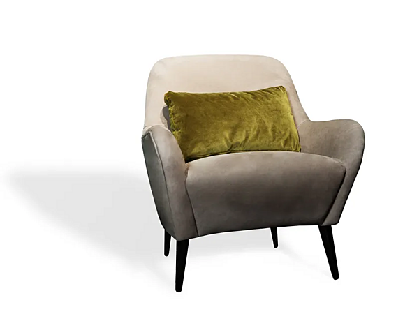 Armchair with armrests in fabric or leather VIBIEFFE 650 Nido factory VIBIEFFE from Italy. Foto №1