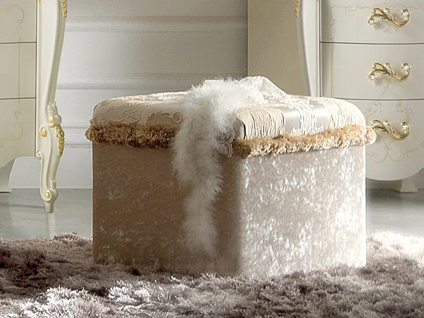 Upholstered rectangular pouf CASA +39 Rossini 2122 factory CASA +39 from Italy. Foto №1