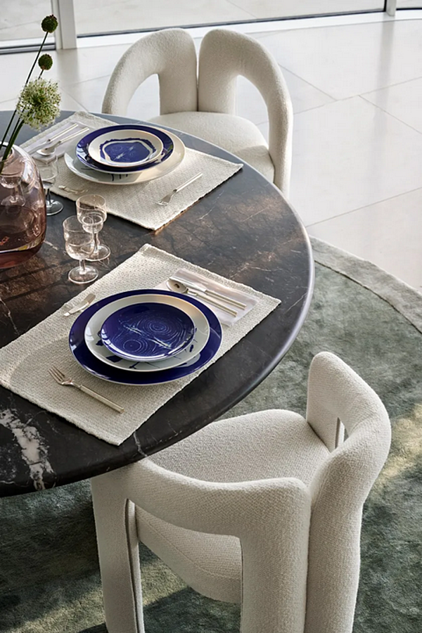 Set of 2 porcelain placeholder plates Neige CASSINA GNR CP 03 factory CASSINA from Italy. Foto №13