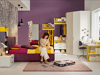 Fitted wooden teenage bedroom set Moretti Compact YC318 factory MORETTI  COMPACT from Italy