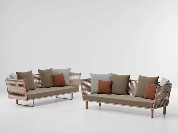Garden sofa with upholstered back KETTAL Bitta factory KETTAL from Italy. Foto №8