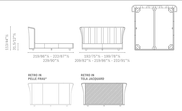 Double bed with upholstered headboard fabric POLTRONA FRAU Lola Darling factory POLTRONA FRAU from Italy. Foto №7