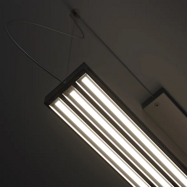 LED pendant lamp made of anodized aluminum Fabbian Glide factory Fabbian from Italy. Foto №6