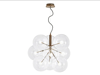 LED Crystal Pendant Lamp Bolle Cielo Gallotti&Radice LED Crystal Pendant Lamp Bolle Cielo Gallotti&Radice factory Gallotti & Radice from Italy