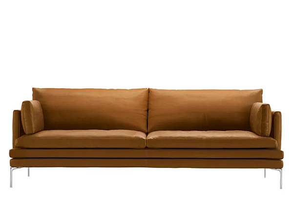 Leather sofa with upholstered back ZANOTTA William 1330 factory ZANOTTA from Italy. Foto №2