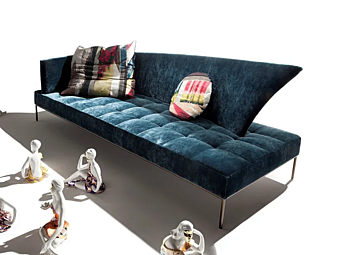 Fabric sofa with upholstered back Sole Luna ERBA ITALIA