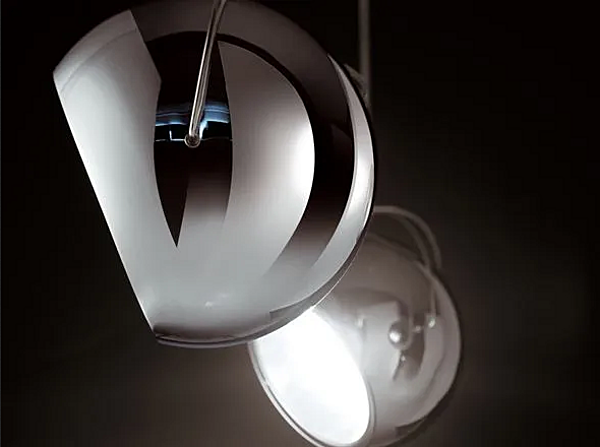 Metal Pendant Lamp Beluga Steel Fabbian factory Fabbian from Italy. Foto №7