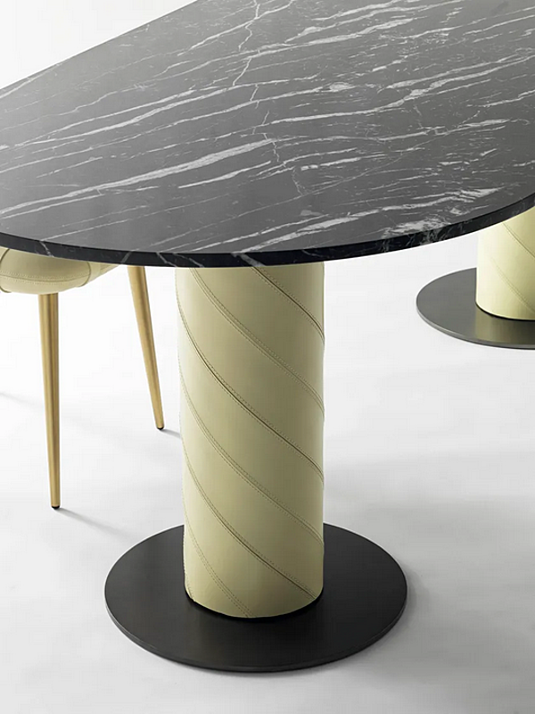 Oval marble dining table with wheels FASEM Rolling 2B factory FASEM from Italy. Foto №4