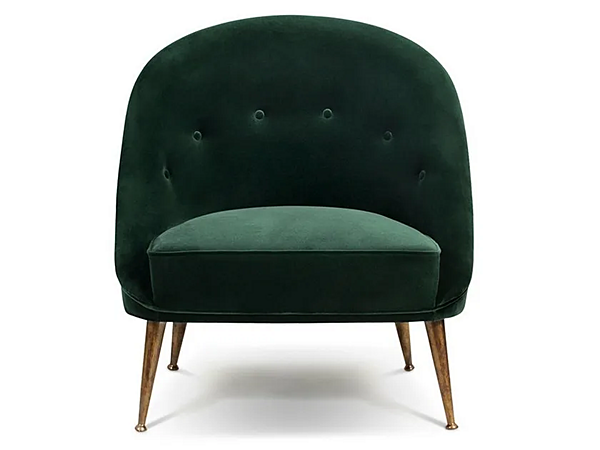 Upholstered Velvet Armchair BRABBU Malay Collection factory BRABBU from Italy. Foto №1