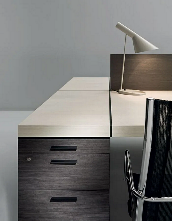 Sectional wooden office desk Blade i 4 Mariani factory i 4 Mariani from Italy. Foto №5