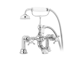 Brass Deck Mounted Bathtub Tap with Hand Shower Gentry Home Mayfair factory Gentry Home from Italy