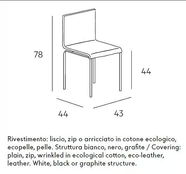 Fabric chair with upholstered back LAGO Dangla factory LAGO from Italy. Foto №13