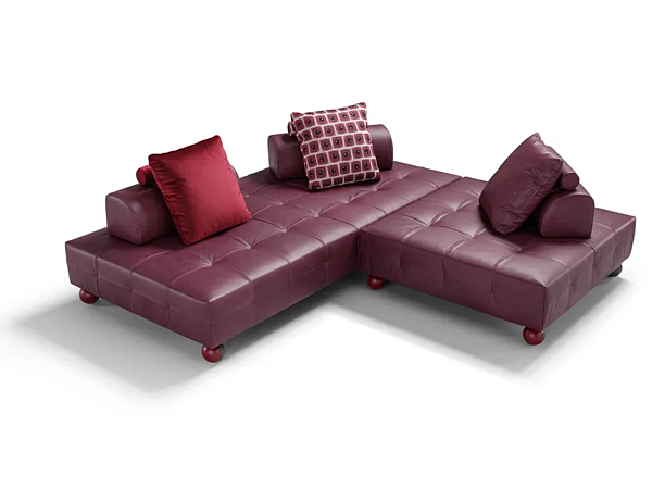 Corner sectional tufted leather sofa Egoitaliano L Ego factory Egoitaliano from Italy. Foto №1