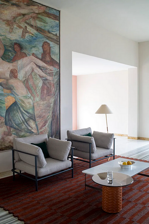 Leather armchair with armrests Potocco Elodie 908 PL 908/PL factory POTOCCO from Italy. Foto №2