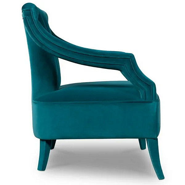 Velvet armchair with armrests BRABBU Cayo factory BRABBU from Italy. Foto №4