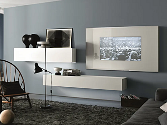 Wall Mounted Wooden Storage Unit MisuraEmme Tao factory MisuraEmme from Italy