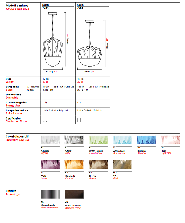 Chandelier Barovier&Toso Robin 7280 factory Barovier&Toso from Italy. Foto №7