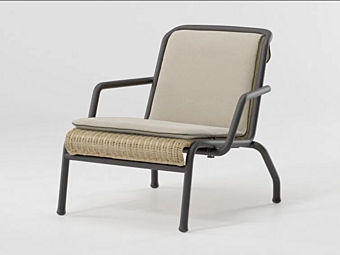 Easy chair with armrests rattan and aluminium KETTAL Salina KSB200300