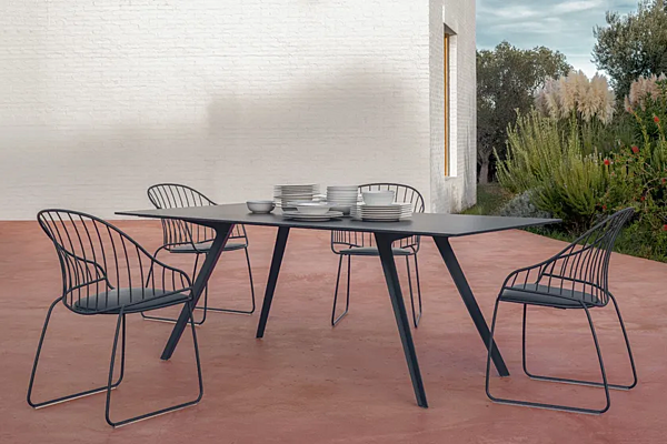 Rectangular garden table Katana 026 TR4 out Potocco 026/TR4-OUT factory POTOCCO from Italy. Foto №3