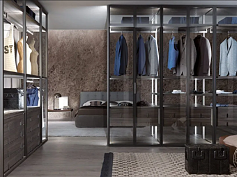 Custom Glass Walk-In Wardrobe MisuraEmme Palo Alto factory MisuraEmme from Italy