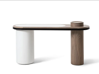 Oval wooden console table GIORGETTI Liz Console
