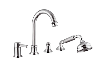 Deck Mounted 4 Hole Steel Bathtub Tap Set Olympia Gaia Mobili factory GAIA from Italy