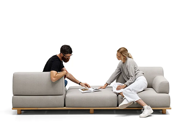 Modular garden sofa with soft back Palco Kristalia factory Kristalia from Italy. Foto №10