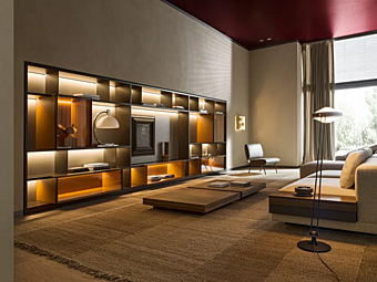 Sectional wooden storage wall system 505 up Molteni & C Sectional wooden storage wall system 505 up Molteni & C factory Molteni & C.(+VITRA) from Italy