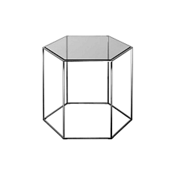 Coffe table DESALTO Hexagon Tris - "Metal" sheet top 691