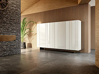 Glass highboard LAGO N O W 1386 factory LAGO from Italy