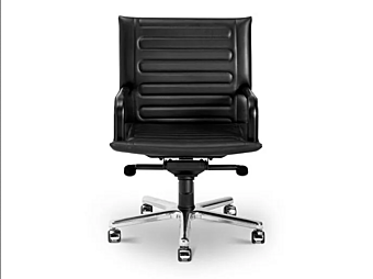 Swivel leather executive chair with soft back i 4 Mariani LOOP