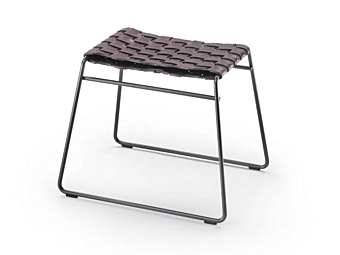 Sled Base Tanned Leather Stool FLEXFORM Mate Sled Base Tanned Leather Stool FLEXFORM Mate factory FLEXFORM from Italy