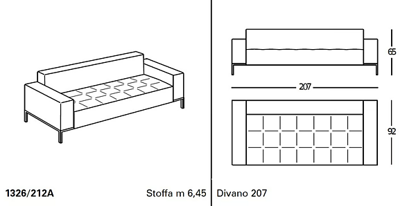 Fabric sofa with soft back ZANOTTA Alfa factory ZANOTTA from Italy. Foto №9