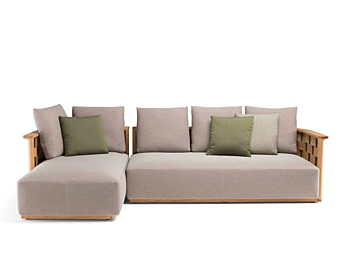 3-seater garden sofa with chaise longue Molteni & C Palinfrasca 3-seater garden sofa with chaise longue Molteni & C Palinfrasca factory Molteni & C.(+VITRA) from Italy