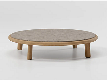 Low round coffee table made of aluminum KETTAL Giro