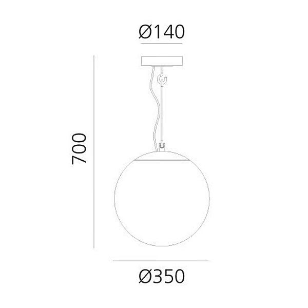 LED ceiling lamp made of blown glass Artemide NH 1284010A, 1285010A , 1286010A factory Artemide from Italy. Foto №7