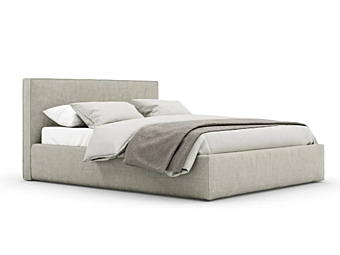 Upholstered double bed with soft back Nidi Wind factory nidi from Italy